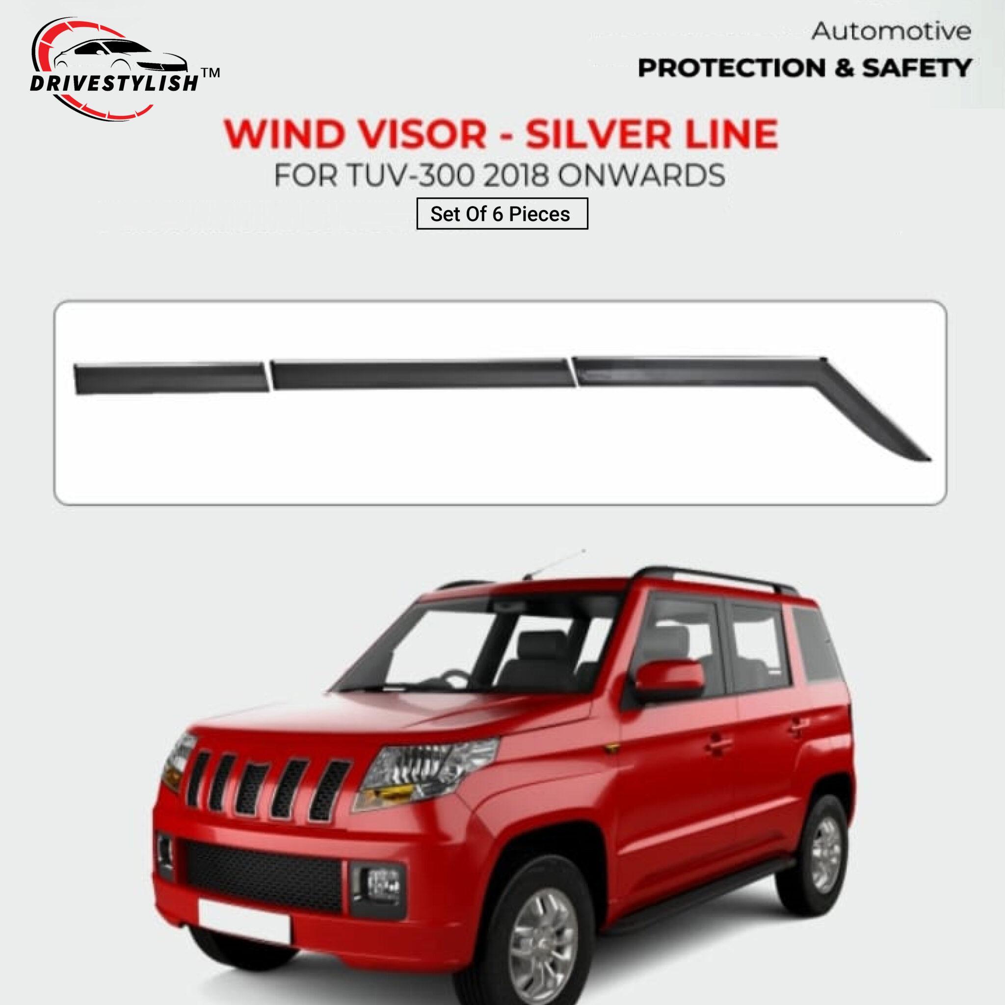 Mahindra TUV 300 Wind Visor – Silver Line