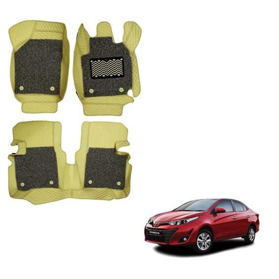 Toyota Yaris Illustrious 7D Floor Mats - Beige Colour