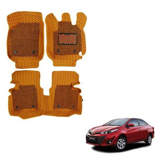 Toyota Yaris Luxury 7D Mat Carpet - Tan Colour