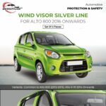 Buy Maruti Suzuki Alto 800 Wind Visor in Silver Line