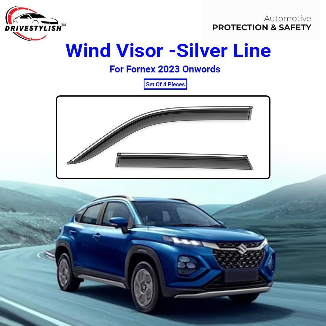 Buy Maruti Suzuki Fronx Wind Visor with Silver Line